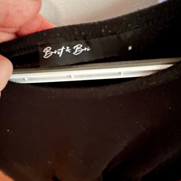 Black Flutter Sleeve Dress - Picture 2 of 3